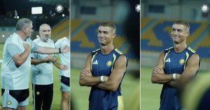 ronaldo-regressa-aos-treinos-do-al-nassr-com-o-anel-de-casamento-no-dedo-e-receb